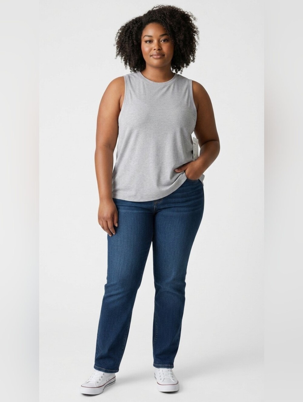 Athleta Light Gray Muscle Tee